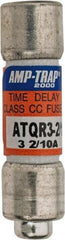 Ferraz Shawmut - 300 VDC, 600 VAC, 3.2 Amp, Time Delay General Purpose Fuse - Clip Mount, 1-1/2" OAL, 100 at DC, 200 at AC kA Rating, 13/32" Diam - Apex Tool & Supply