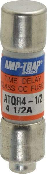 Ferraz Shawmut - 300 VDC, 600 VAC, 4.5 Amp, Time Delay General Purpose Fuse - Clip Mount, 1-1/2" OAL, 100 at DC, 200 at AC kA Rating, 13/32" Diam - Apex Tool & Supply