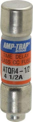 Ferraz Shawmut - 300 VDC, 600 VAC, 4.5 Amp, Time Delay General Purpose Fuse - Clip Mount, 1-1/2" OAL, 100 at DC, 200 at AC kA Rating, 13/32" Diam - Apex Tool & Supply