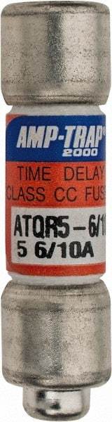 Ferraz Shawmut - 300 VDC, 600 VAC, 5.6 Amp, Time Delay General Purpose Fuse - Clip Mount, 1-1/2" OAL, 100 at DC, 200 at AC kA Rating, 13/32" Diam - Apex Tool & Supply