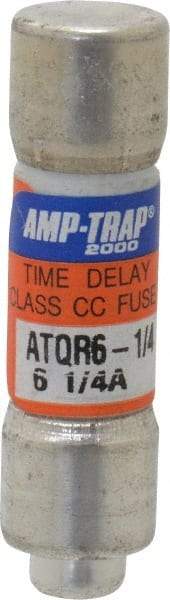 Ferraz Shawmut - 300 VDC, 600 VAC, 6.25 Amp, Time Delay General Purpose Fuse - Clip Mount, 1-1/2" OAL, 100 at DC, 200 at AC kA Rating, 13/32" Diam - Apex Tool & Supply