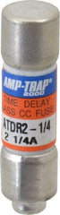 Ferraz Shawmut - 300 VDC, 600 VAC, 2.25 Amp, Time Delay General Purpose Fuse - Clip Mount, 1-1/2" OAL, 100 at DC, 200 at AC kA Rating, 13/32" Diam - Apex Tool & Supply