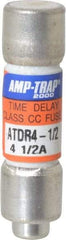 Ferraz Shawmut - 300 VDC, 600 VAC, 4.5 Amp, Time Delay General Purpose Fuse - Clip Mount, 1-1/2" OAL, 100 at DC, 200 at AC kA Rating, 13/32" Diam - Apex Tool & Supply