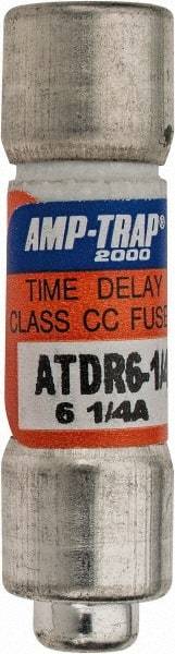 Ferraz Shawmut - 300 VDC, 600 VAC, 6.25 Amp, Time Delay General Purpose Fuse - Clip Mount, 1-1/2" OAL, 100 at DC, 200 at AC kA Rating, 13/32" Diam - Apex Tool & Supply