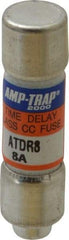 Ferraz Shawmut - 300 VDC, 600 VAC, 8 Amp, Time Delay General Purpose Fuse - Clip Mount, 1-1/2" OAL, 100 at DC, 200 at AC kA Rating, 13/32" Diam - Apex Tool & Supply