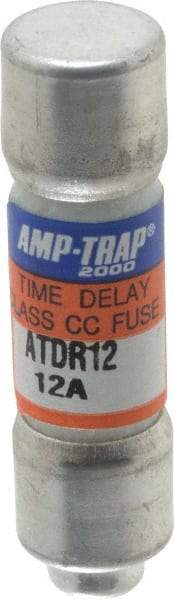 Ferraz Shawmut - 300 VDC, 600 VAC, 12 Amp, Time Delay General Purpose Fuse - Clip Mount, 1-1/2" OAL, 100 at DC, 200 at AC kA Rating, 13/32" Diam - Apex Tool & Supply