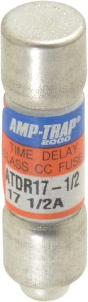Ferraz Shawmut - 300 VDC, 600 VAC, 17.5 Amp, Time Delay General Purpose Fuse - Clip Mount, 1-1/2" OAL, 100 at DC, 200 at AC kA Rating, 13/32" Diam - Apex Tool & Supply