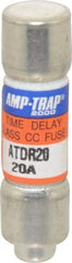 Ferraz Shawmut - 300 VDC, 600 VAC, 20 Amp, Time Delay General Purpose Fuse - Clip Mount, 1-1/2" OAL, 100 at DC, 200 at AC kA Rating, 13/32" Diam - Apex Tool & Supply