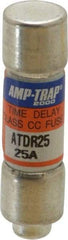 Ferraz Shawmut - 300 VDC, 600 VAC, 25 Amp, Time Delay General Purpose Fuse - Clip Mount, 1-1/2" OAL, 100 at DC, 200 at AC kA Rating, 13/32" Diam - Apex Tool & Supply