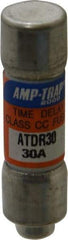 Ferraz Shawmut - 300 VDC, 600 VAC, 30 Amp, Time Delay General Purpose Fuse - Clip Mount, 1-1/2" OAL, 100 at DC, 200 at AC kA Rating, 13/32" Diam - Apex Tool & Supply