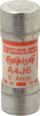 Ferraz Shawmut - 300 VDC, 600 VAC, 6 Amp, Fast-Acting General Purpose Fuse - Clip Mount, 2-1/4" OAL, 100 at DC, 200 at AC kA Rating, 13/16" Diam - Apex Tool & Supply