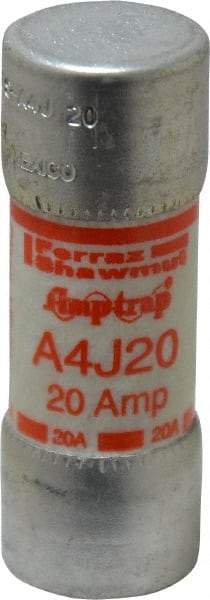 Ferraz Shawmut - 300 VDC, 600 VAC, 20 Amp, Fast-Acting General Purpose Fuse - Clip Mount, 2-1/4" OAL, 100 at DC, 200 at AC kA Rating, 13/16" Diam - Apex Tool & Supply