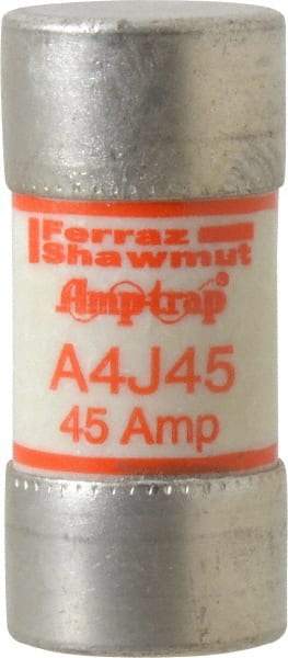 Ferraz Shawmut - 300 VDC, 600 VAC, 45 Amp, Fast-Acting General Purpose Fuse - Clip Mount, 2-3/8" OAL, 100 at DC, 200 at AC kA Rating, 1-1/16" Diam - Apex Tool & Supply