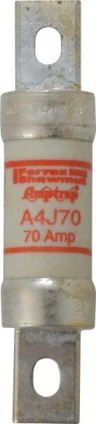 Ferraz Shawmut - 300 VDC, 600 VAC, 70 Amp, Fast-Acting General Purpose Fuse - Clip Mount, 4-5/8" OAL, 100 at DC, 200 at AC kA Rating, 1-1/8" Diam - Apex Tool & Supply