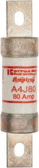 Ferraz Shawmut - 300 VDC, 600 VAC, 80 Amp, Fast-Acting General Purpose Fuse - Clip Mount, 4-5/8" OAL, 100 at DC, 200 at AC kA Rating, 1-1/8" Diam - Apex Tool & Supply