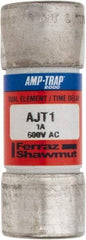 Ferraz Shawmut - 500 VDC, 600 VAC, 1 Amp, Time Delay General Purpose Fuse - Clip Mount, 2-1/4" OAL, 100 at DC, 200 at AC, 300 (Self-Certified) kA Rating, 13/16" Diam - Apex Tool & Supply