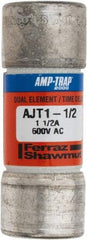 Ferraz Shawmut - 500 VDC, 600 VAC, 1.5 Amp, Time Delay General Purpose Fuse - Clip Mount, 2-1/4" OAL, 100 at DC, 200 at AC, 300 (Self-Certified) kA Rating, 13/16" Diam - Apex Tool & Supply