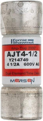 Ferraz Shawmut - 500 VDC, 600 VAC, 4.5 Amp, Time Delay General Purpose Fuse - Clip Mount, 2-1/4" OAL, 100 at DC, 200 at AC, 300 (Self-Certified) kA Rating, 13/16" Diam - Apex Tool & Supply