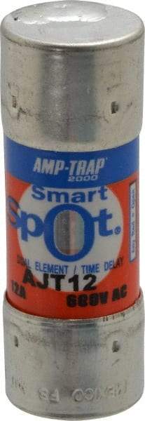 Ferraz Shawmut - 500 VDC, 600 VAC, 12 Amp, Time Delay General Purpose Fuse - Clip Mount, 2-1/4" OAL, 100 at DC, 200 at AC, 300 (Self-Certified) kA Rating, 13/16" Diam - Apex Tool & Supply