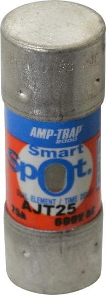 Ferraz Shawmut - 500 VDC, 600 VAC, 25 Amp, Time Delay General Purpose Fuse - Clip Mount, 2-1/4" OAL, 100 at DC, 200 at AC, 300 (Self-Certified) kA Rating, 13/16" Diam - Apex Tool & Supply