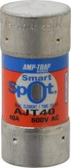 Ferraz Shawmut - 500 VDC, 600 VAC, 40 Amp, Time Delay General Purpose Fuse - Clip Mount, 2-3/8" OAL, 100 at DC, 200 at AC, 300 (Self-Certified) kA Rating, 1-1/16" Diam - Apex Tool & Supply