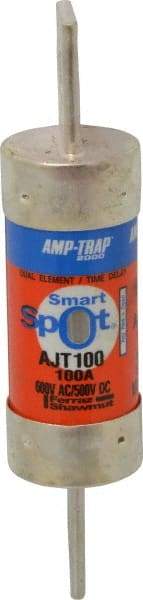 Ferraz Shawmut - 500 VDC, 600 VAC, 100 Amp, Time Delay General Purpose Fuse - Clip Mount, 4-5/8" OAL, 100 at DC, 200 at AC, 300 (Self-Certified) kA Rating, 1-1/16" Diam - Apex Tool & Supply