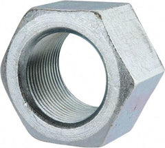 Value Collection - 1-1/2 - 12 UNF Steel Right Hand Hex Nut - 2-1/4" Across Flats, 1-9/32" High, Zinc Clear Finish - Apex Tool & Supply