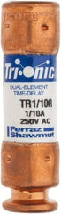 Ferraz Shawmut - 250 VAC/VDC, 0.1 Amp, Time Delay General Purpose Fuse - Clip Mount, 50.8mm OAL, 20 at DC, 200 at AC kA Rating, 9/16" Diam - Apex Tool & Supply