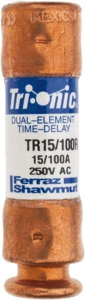 Ferraz Shawmut - 250 VAC/VDC, 0.15 Amp, Time Delay General Purpose Fuse - Clip Mount, 50.8mm OAL, 20 at DC, 200 at AC kA Rating, 9/16" Diam - Apex Tool & Supply