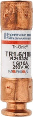 Ferraz Shawmut - 250 VAC/VDC, 1.6 Amp, Time Delay General Purpose Fuse - Clip Mount, 50.8mm OAL, 20 at DC, 200 at AC kA Rating, 9/16" Diam - Apex Tool & Supply