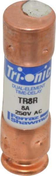 Ferraz Shawmut - 160 VDC, 250 VAC, 8 Amp, Time Delay General Purpose Fuse - Clip Mount, 50.8mm OAL, 20 at DC, 200 at AC kA Rating, 9/16" Diam - Apex Tool & Supply