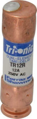Ferraz Shawmut - 160 VDC, 250 VAC, 12 Amp, Time Delay General Purpose Fuse - Clip Mount, 50.8mm OAL, 20 at DC, 200 at AC kA Rating, 9/16" Diam - Apex Tool & Supply