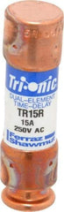 Ferraz Shawmut - 160 VDC, 250 VAC, 15 Amp, Time Delay General Purpose Fuse - Clip Mount, 50.8mm OAL, 20 at DC, 200 at AC kA Rating, 9/16" Diam - Apex Tool & Supply