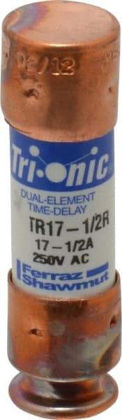 Ferraz Shawmut - 160 VDC, 250 VAC, 17.5 Amp, Time Delay General Purpose Fuse - Clip Mount, 50.8mm OAL, 20 at DC, 200 at AC kA Rating, 9/16" Diam - Apex Tool & Supply
