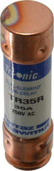 Ferraz Shawmut - 250 VAC/VDC, 35 Amp, Time Delay General Purpose Fuse - Clip Mount, 76.2mm OAL, 20 at DC, 200 at AC kA Rating, 13/16" Diam - Apex Tool & Supply