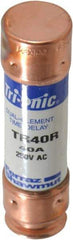 Ferraz Shawmut - 250 VAC/VDC, 40 Amp, Time Delay General Purpose Fuse - Clip Mount, 76.2mm OAL, 20 at DC, 200 at AC kA Rating, 13/16" Diam - Apex Tool & Supply