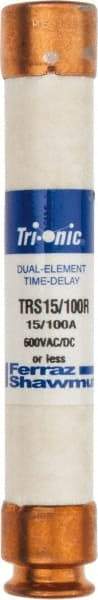 Ferraz Shawmut - 600 VAC/VDC, 0.15 Amp, Time Delay General Purpose Fuse - Clip Mount, 127mm OAL, 20 at DC, 200 at AC kA Rating, 13/16" Diam - Apex Tool & Supply