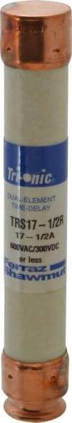 Ferraz Shawmut - 300 VDC, 600 VAC, 17.5 Amp, Time Delay General Purpose Fuse - Clip Mount, 127mm OAL, 20 at DC, 200 at AC kA Rating, 13/16" Diam - Apex Tool & Supply