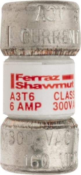 Ferraz Shawmut - 160 VDC, 300 VAC, 6 Amp, Fast-Acting General Purpose Fuse - Clip Mount, 7/8" OAL, 200 at AC, 50 at DC kA Rating, 13/32" Diam - Apex Tool & Supply