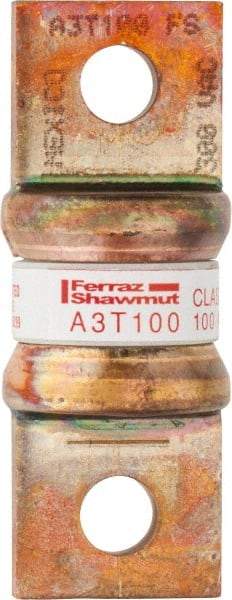 Ferraz Shawmut - 160 VDC, 300 VAC, 100 Amp, Fast-Acting General Purpose Fuse - Bolt-on Mount, 2-5/32" OAL, 200 at AC, 50 at DC kA Rating, 13/16" Diam - Apex Tool & Supply