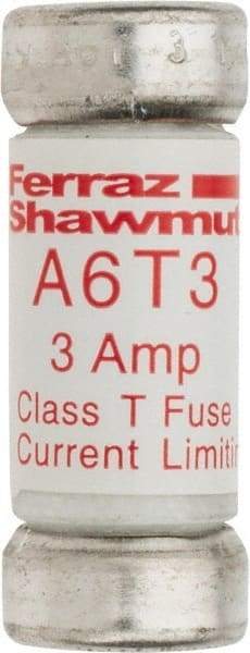 Ferraz Shawmut - 300 VDC, 600 VAC, 3 Amp, Fast-Acting General Purpose Fuse - Clip Mount, 1-1/2" OAL, 100 at DC, 200 at AC kA Rating, 9/16" Diam - Apex Tool & Supply