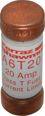 Ferraz Shawmut - 300 VDC, 600 VAC, 20 Amp, Fast-Acting General Purpose Fuse - Clip Mount, 1-1/2" OAL, 100 at DC, 200 at AC kA Rating, 9/16" Diam - Apex Tool & Supply