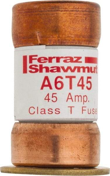 Ferraz Shawmut - 300 VDC, 600 VAC, 45 Amp, Fast-Acting General Purpose Fuse - Clip Mount, 1-9/16" OAL, 100 at DC, 200 at AC kA Rating, 13/16" Diam - Apex Tool & Supply