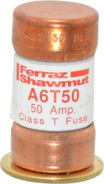 Ferraz Shawmut - 300 VDC, 600 VAC, 50 Amp, Fast-Acting General Purpose Fuse - Clip Mount, 1-9/16" OAL, 100 at DC, 200 at AC kA Rating, 13/16" Diam - Apex Tool & Supply