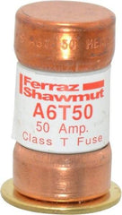 Ferraz Shawmut - 300 VDC, 600 VAC, 50 Amp, Fast-Acting General Purpose Fuse - Clip Mount, 1-9/16" OAL, 100 at DC, 200 at AC kA Rating, 13/16" Diam - Apex Tool & Supply