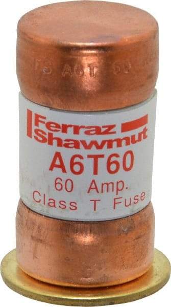 Ferraz Shawmut - 300 VDC, 600 VAC, 60 Amp, Fast-Acting General Purpose Fuse - Clip Mount, 1-9/16" OAL, 100 at DC, 200 at AC kA Rating, 13/16" Diam - Apex Tool & Supply