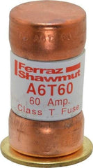 Ferraz Shawmut - 300 VDC, 600 VAC, 60 Amp, Fast-Acting General Purpose Fuse - Clip Mount, 1-9/16" OAL, 100 at DC, 200 at AC kA Rating, 13/16" Diam - Apex Tool & Supply