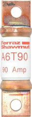 Ferraz Shawmut - 300 VDC & 600 VAC, 90 Amp, Fast-Acting General Purpose Fuse - Bolt-on Mount, 75mm OAL, 100 at DC, 200 at AC kA Rating, 13/16" Diam - Apex Tool & Supply