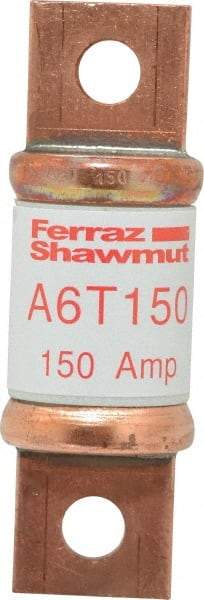 Ferraz Shawmut - 300 VDC, 600 VAC, 150 Amp, Fast-Acting General Purpose Fuse - Bolt-on Mount, 3-1/4" OAL, 100 at DC, 200 at AC kA Rating, 1-1/16" Diam - Apex Tool & Supply