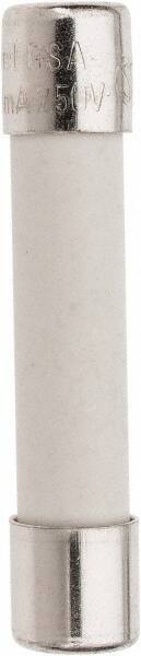 Ferraz Shawmut - 250 VAC, 0.19 Amp, Time Delay Miniature Ceramic Fuse - Clip Mount, 1-1/4" OAL, 1/4" Diam - Apex Tool & Supply